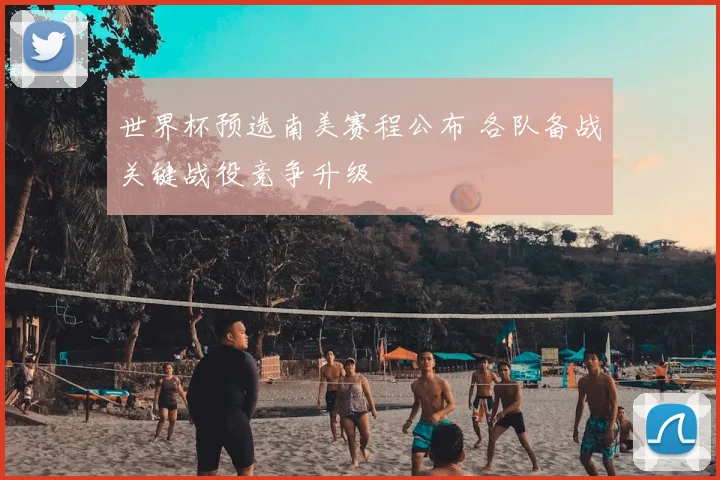 世界杯预选南美赛程公布 各队备战关键战役竞争升级